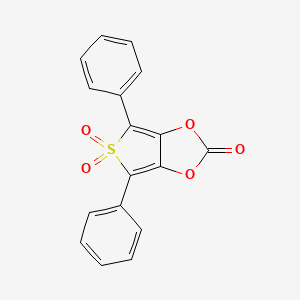 molecular formula C17H10O5S B1201153 4,6-Diphenylthieno[3,4-d]-1,3-dioxol-2-one 5,5-dioxide CAS No. 54714-11-3