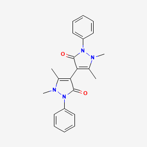 molecular formula C22H22N4O2 B12011593 Forbisen CAS No. 517-83-9