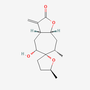 molecular formula C15H22O4 B1201167 1beta,4beta-Epoxy-5beta-hydroxy-10alphaH-xantha-11(13)-en-12,8beta-olide 