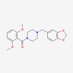 [4-(1,3-Benzodioxol-5-ylmethyl)-1-piperazinyl]-(2,6-dimethoxyphenyl)methanone
