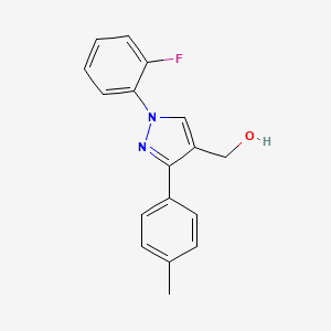 molecular formula C17H15FN2O B12011714 (1-(2-Fluorophenyl)-3-P-tolyl-1H-pyrazol-4-YL)methanol CAS No. 618441-72-8