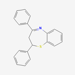 molecular formula C21H17NS B12011759 2,4-Diphenyl-2,3-dihydro-1,5-benzothiazepine CAS No. 40358-31-4