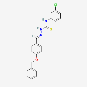 molecular formula C21H18ClN3OS B12011827 4-(benzyloxy)benzaldehyde N-(3-chlorophenyl)thiosemicarbazone CAS No. 764653-32-9