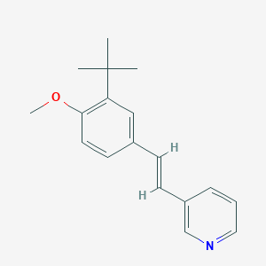 molecular formula C18H21NO B12011832 3-(2-(3-Tert-butyl-4-methoxyphenyl)vinyl)pyridine CAS No. 401615-94-9