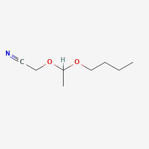 molecular formula C8H15NO2 B12011875 1-Butoxy-1-(cyanomethoxy)ethane CAS No. 63884-97-9