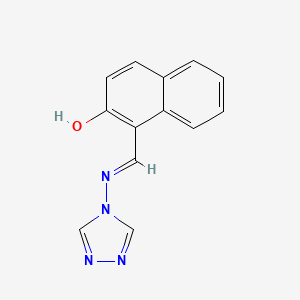 molecular formula C13H10N4O B12011877 1-[(E)-(4H-1,2,4-triazol-4-ylimino)methyl]naphthalen-2-ol CAS No. 281191-96-6