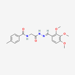 molecular formula C20H23N3O5 B12011928 4-Methyl-N-(2-oxo-2-(2-(2,3,4-trimethoxybenzylidene)hydrazino)ethyl)benzamide CAS No. 769148-48-3
