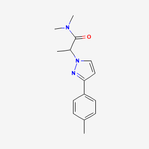 molecular formula C15H19N3O B12011973 N,N-dimethyl-2-[3-(4-methylphenyl)-1H-pyrazol-1-yl]propanamide CAS No. 59843-76-4
