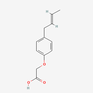 molecular formula C12H14O3 B12011978 2-[4-(But-2-enyl]phenoxy)acetic acid CAS No. 7154-84-9