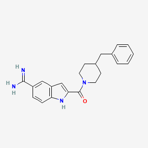 molecular formula C22H24N4O B1201204 2-(4-benzylpiperidine-1-carbonyl)-1H-indole-5-carboximidamide 