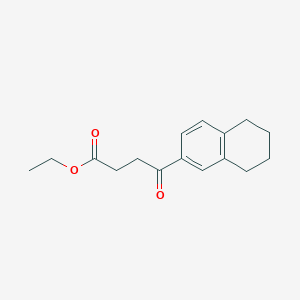 molecular formula C16H20O3 B12012069 Ethyl 4-oxo-4-(5,6,7,8-tetrahydronaphthalen-2-yl)butanoate CAS No. 5333-98-2