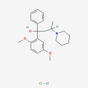 molecular formula C23H32ClNO3 B1201207 alpha-(2,5-Dimethoxyphenyl)-gamma-methyl-alpha-phenyl-1-piperidinepropanol hydrochloride CAS No. 858-68-4