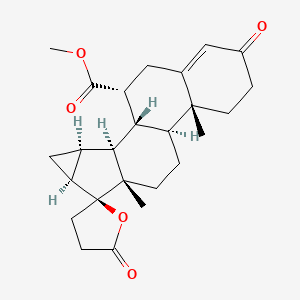 molecular formula C25H32O5 B1201209 7alpha-Methoxycarbonyl-15beta,16beta-methylene-3-oxo-17alpha-pregn-4-ene-21,17-carbolactone CAS No. 84542-26-7
