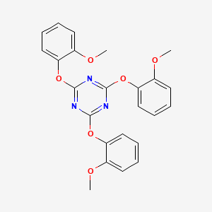 molecular formula C24H21N3O6 B12012117 2,4,6-Tris(2-methoxyphenoxy)-1,3,5-triazine CAS No. 1919-19-3