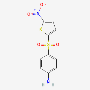molecular formula C10H8N2O4S2 B12012118 p-(5-Nitro-2-thienylsulfonyl)aniline 