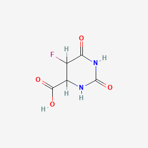 molecular formula C5H5FN2O4 B1201214 4-Pyrimidinecarboxylic acid, 5-fluorohexahydro-2,6-dioxo- CAS No. 53305-80-9
