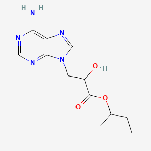 molecular formula C12H17N5O3 B1201218 butan-2-yl 3-(6-aminopurin-9-yl)-2-hydroxypropanoate CAS No. 94458-82-9