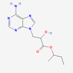 molecular formula C12H17N5O3 B1201218 3-(Adenin-9-yl)-2-hydroxypropanoic acid 2-methylpropyl ester CAS No. 94458-82-9