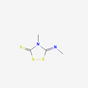 molecular formula C4H6N2S3 B12012187 (5Z)-4-methyl-5-(methylimino)-1,2,4-dithiazolidine-3-thione CAS No. 20042-85-7