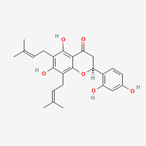 molecular formula C25H28O6 B1201222 Kushenol E CAS No. 99119-72-9