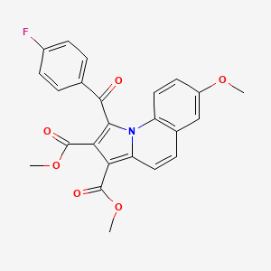 molecular formula C24H18FNO6 B12012222 Dimethyl 1-(4-fluorobenzoyl)-7-methoxypyrrolo[1,2-a]quinoline-2,3-dicarboxylate CAS No. 618443-88-2