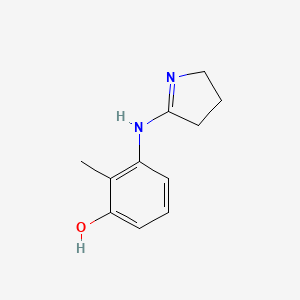 molecular formula C11H14N2O B1201224 3-((3,4-Dihydro-2H-pyrrol-5-yl)amino)-2-methylphenol CAS No. 101022-73-5
