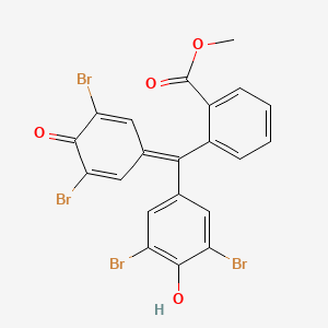 molecular formula C21H12Br4O4 B1201225 Benzoic acid, 2-((3,5-dibromo-4-hydroxyphenyl)(3,5-dibromo-4-oxo-2,5-cyclohexadien-1-ylidene)methyl)-, methyl ester CAS No. 65184-11-4