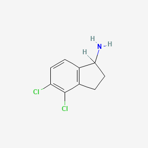 molecular formula C9H9Cl2N B1201229 4,5-dichloro-2,3-dihydro-1H-inden-1-amine CAS No. 67236-34-4