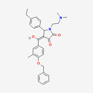 molecular formula C31H34N2O4 B12012302 4-[4-(benzyloxy)-3-methylbenzoyl]-1-[2-(dimethylamino)ethyl]-5-(4-ethylphenyl)-3-hydroxy-1,5-dihydro-2H-pyrrol-2-one 