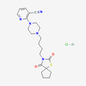 2-(4-(4-(7,9-Dioxo-6-thia-8-azaspiro(4,4)nonan-8-yl)butyl)-1-piperazinyl)pyridine-3-carbonitrile hcl