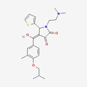 molecular formula C24H30N2O4S B12012449 1-[2-(dimethylamino)ethyl]-3-hydroxy-4-(4-isobutoxy-3-methylbenzoyl)-5-(2-thienyl)-1,5-dihydro-2H-pyrrol-2-one 