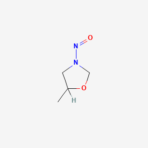 molecular formula C4H8N2O2 B1201249 5-Methyl-3-nitrosooxazolidine CAS No. 35631-27-7