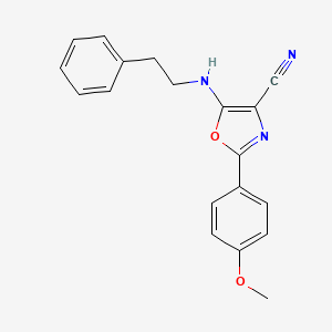 2-(4-Methoxyphenyl)-5-[(2-phenylethyl)amino]-1,3-oxazole-4-carbonitrile