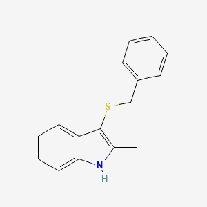 2-methyl-3-(phenylmethylthio)-1H-indole