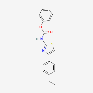 N-[4-(4-ethylphenyl)-2-thiazolyl]carbamic acid phenyl ester