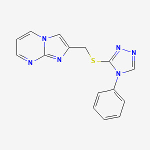 2-[[(4-Phenyl-1,2,4-triazol-3-yl)thio]methyl]imidazo[1,2-a]pyrimidine