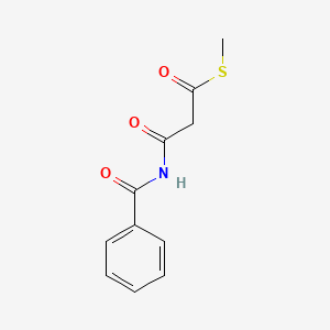 molecular formula C11H11NO3S B1201263 3-benzamido-3-oxopropanethioic acid S-methyl ester 