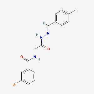 molecular formula C17H16BrN3O2 B12012640 3-Bromo-N-(2-(2-(4-methylbenzylidene)hydrazino)-2-oxoethyl)benzamide CAS No. 769146-91-0