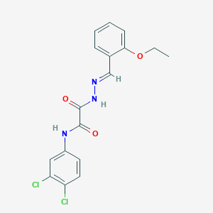 molecular formula C17H15Cl2N3O3 B12012706 N-(3,4-Dichlorophenyl)-2-(2-(2-ethoxybenzylidene)hydrazino)-2-oxoacetamide CAS No. 359810-14-3