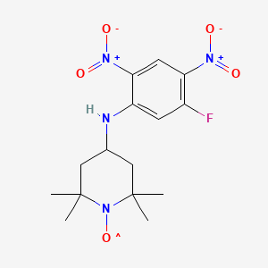 molecular formula C15H20FN4O5 B1201284 N-(2,5-Dinitro-4-fluorophenyl)-4-amino-2,2,6,6-tetramethylpiperidinooxy CAS No. 65870-57-7