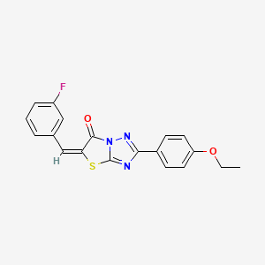 molecular formula C19H14FN3O2S B12012843 (5E)-2-(4-ethoxyphenyl)-5-(3-fluorobenzylidene)[1,3]thiazolo[3,2-b][1,2,4]triazol-6(5H)-one CAS No. 606955-37-7