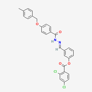 molecular formula C29H22Cl2N2O4 B12012844 [3-[(E)-[[4-[(4-methylphenyl)methoxy]benzoyl]hydrazinylidene]methyl]phenyl] 2,4-dichlorobenzoate CAS No. 769153-70-0