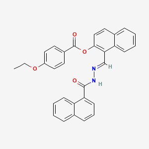 molecular formula C31H24N2O4 B12012918 [1-[(E)-(naphthalene-1-carbonylhydrazinylidene)methyl]naphthalen-2-yl] 4-ethoxybenzoate 