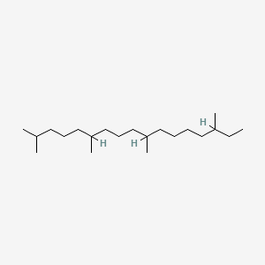 molecular formula C21H44 B1201293 2,6,10,15-Tetramethylheptadecane CAS No. 54833-48-6