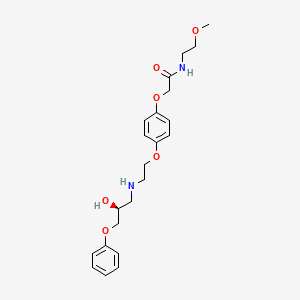 Acetamide, 2-(4-(2-((2-hydroxy-3-phenoxypropyl)amino)ethoxy)phenoxy)-N-(2-methoxyethyl)-, (S)-