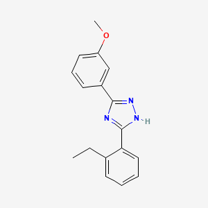 molecular formula C17H17N3O B1201297 3-(2-Ethylphenyl)-5-(3-methoxyphenyl)-1H-1,2,4-triazole CAS No. 69095-83-6