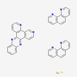 molecular formula C42H26N8Ru+2 B1201300 Bis(1,10-phenanthroline)(dipyrido(3,2-a:2',3'-c)phenazine)ruthenium (II) CAS No. 92543-42-5
