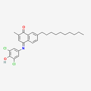 molecular formula C27H31Cl2NO2 B1201303 7-Decyl-4-(3,5-dichloro-4-hydroxyphenyl)imino-2-methylnaphthalen-1-one CAS No. 95576-32-2