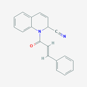 molecular formula C19H14N2O B12013035 1-Cinnamoyl-1,2-dihydroquinoline-2-carbonitrile 