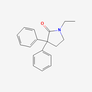 molecular formula C18H19NO B12013073 1-Ethyl-3,3-diphenylpyrrolidin-2-one CAS No. 6309-41-7